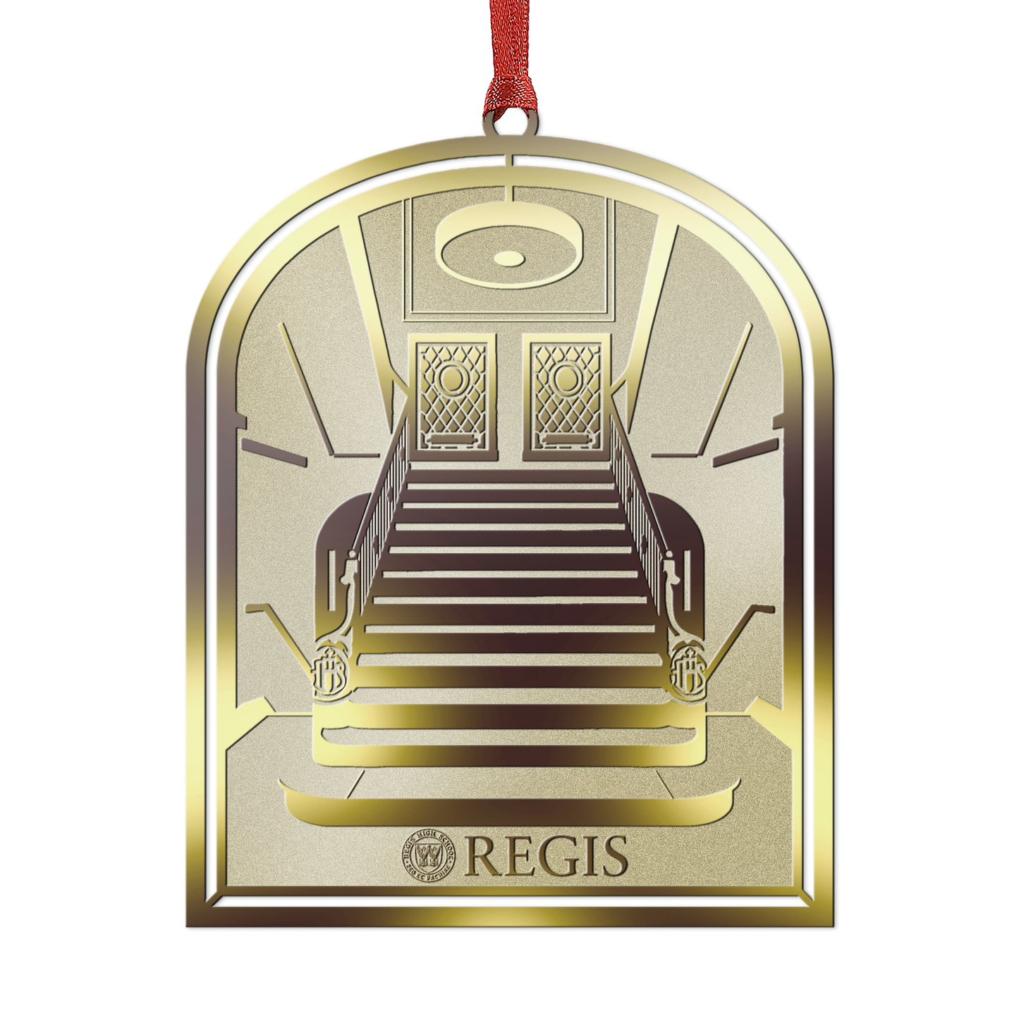 Christmas Ornament - Gold-Plated Brass - Regis Staircase
