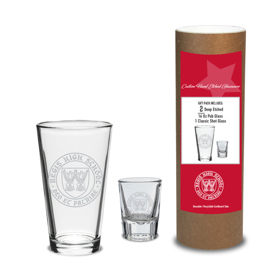 Pub Glass and Shot Glass Gift Tube