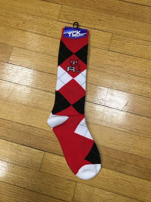 Socks -  Dress Argyle with Leaning Owl