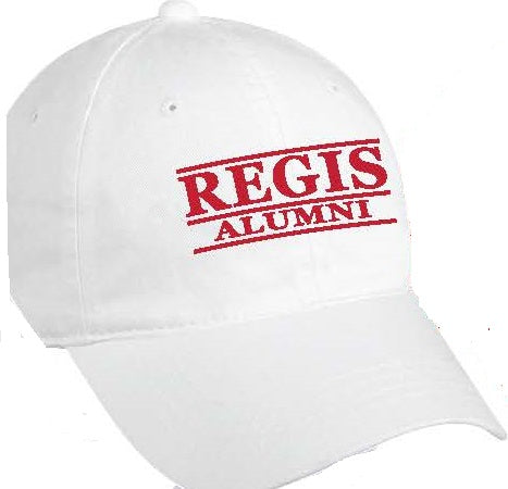 Baseball Cap  - White with Regis Alumni